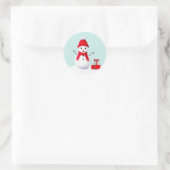 Cute christmas snowman pastel watercolor sticker (Tas)