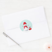 Cute christmas snowman pastel watercolor sticker (Envelop)
