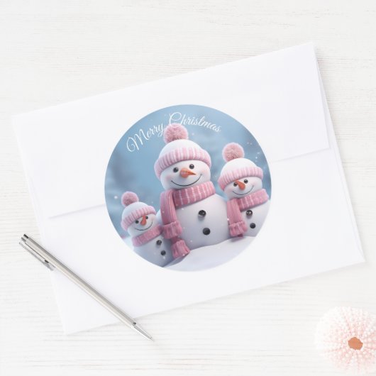 Cute Christmas Snowman Sticker (Envelop)