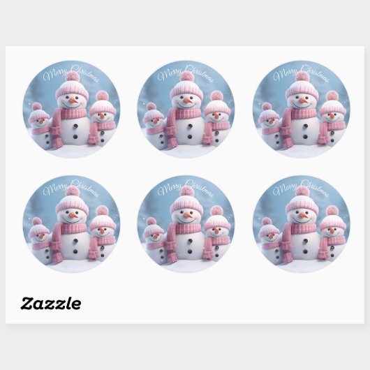 Cute Christmas Snowman Sticker (Vel)