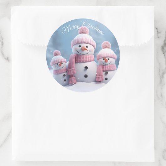 Cute Christmas Snowman Sticker (Tas)