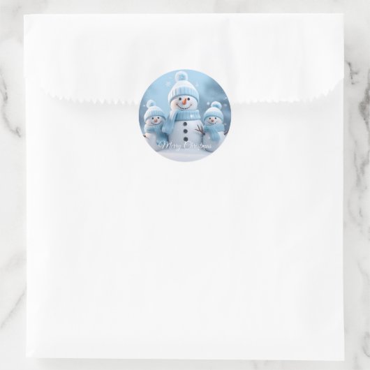 Cute Christmas Snowman Sticker (Tas)