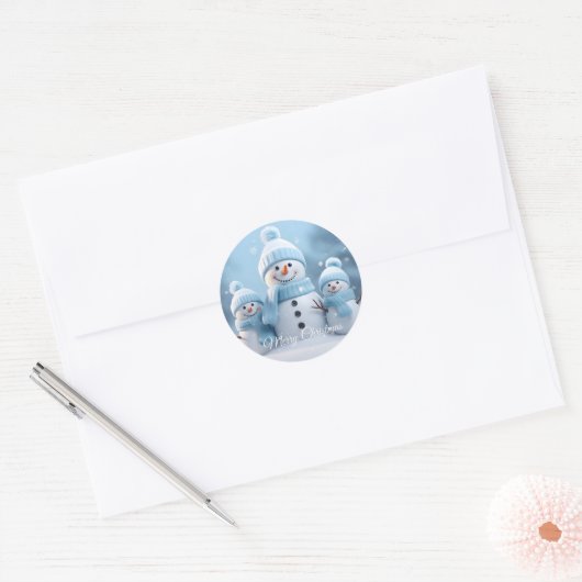 Cute Christmas Snowman Sticker (Envelop)