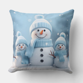 Cute Christmas Snowman Throw Pillow Kussen