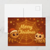 Cute Christmas Spider Couple Feestdagenkaart (Voorkant / Achterkant)