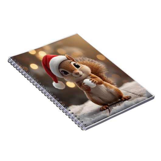 Cute Christmas Squirrel Girls Notebook Notitieboek (Rechterzijde)
