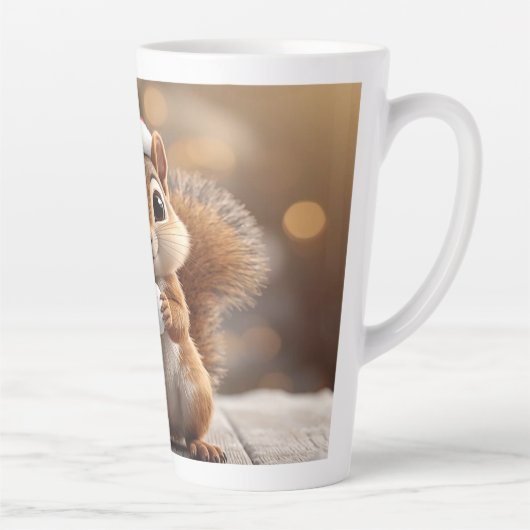 Cute Christmas Squirrel Latte Mug Mok (Rechts)