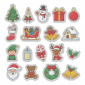 Cute Christmas Sticker Bomb Phone Case | Holiday P (Voorkant)