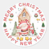 Cute Christmas Sticker | Festive Holiday Design (Voorkant)