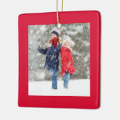 Cute Christmas Stocking Custom Photo Keramisch Ornament (Links)