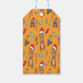 Cute Christmas Teddy Bear and Toy Train Cadeaulabel (Achterkant)