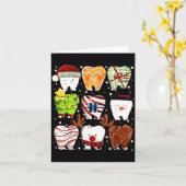 Cute Christmas Teeth Funny Christmas Dentist Denta Kaart (Gele Bloem)