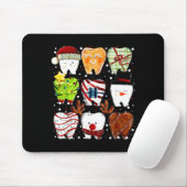 Cute Christmas Teeth Funny Christmas Dentist Denta Muismat (Met muis)