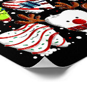 Cute Christmas Teeth Funny Christmas Dentist Denta Poster (Hoek)