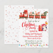 Cute Christmas Toy Train Photo Holiday Card Feestdagenkaart (Voorkant / Achterkant)