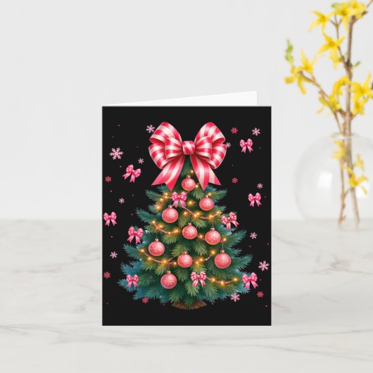 Cute Christmas Tree Coquette Nk Tree Light Xmas Wo Kaart (Gele Bloem)