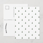 Cute Christmas Tree Merry Christmas Card. Briefkaart (Voorkant / Achterkant)