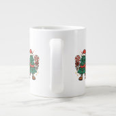 Cute Christmas Tree Mug - Festive Holiday Design Grote Koffiekop (Achterkant)