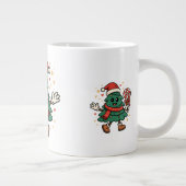 Cute Christmas Tree Mug - Festive Holiday Design Grote Koffiekop (Rechts)