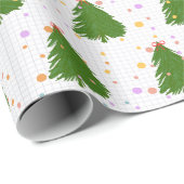 Cute Christmas Tree Pattern Cadeaupapier (Rol Hoek)