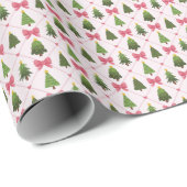 Cute Christmas Tree Pattern - Wrapping Paper Roll Cadeaupapier (Rol Hoek)