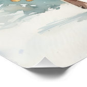 Cute Christmas tree reindeer cozy Holiday Wall Art Perfect Poster (Hoek)