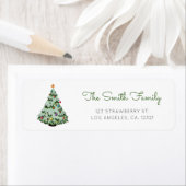 Cute Christmas Tree Return Address Etiket (Insitu)