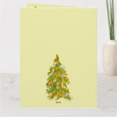 Cute Christmas Tree with Blue Birds Kaart (Achterkant)