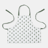 Cute Christmas Trees Pattern Apron Schort (Voorkant)