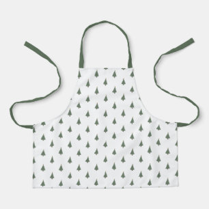 Cute Christmas Trees Pattern Apron Schort