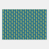 Cute Christmas Trees Retro Holiday Pattern Gift Inpakpapier Vel (Voorkant)