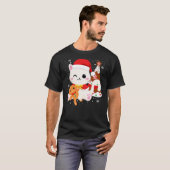 Cute Christmas White Cat Gingerbread Xmas Kittens  T-shirt (Voorkant volledig)