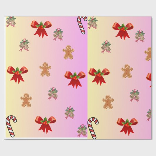 Cute Christmas Wrapping Paper Cadeaupapier (Vlak)