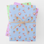 Cute Christmas Wrapping Paper Set (In situ)