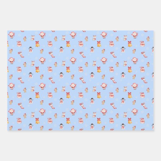 Cute Christmas Wrapping Paper Set (Voorkant)