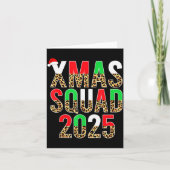 Cute Christmas Xmas Squad 2025 Leopard Print Famil Kaart (Voorkant)