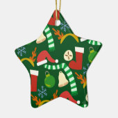 Cute Christmastime Holiday Gear Keramisch Ornament (Links)