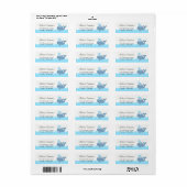 Cute Chubby Cartoon Whale Etiket (Full Sheet)