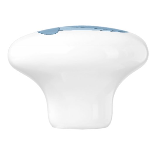 Cute Chubby Cartoon Whale Keramische Knop (Zijkant)