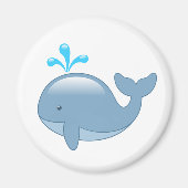 Cute Chubby Cartoon Whale Magneet (Voorkant)