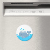 Cute Chubby Cartoon Whale Magneet (Insitu (Vaatwasser))