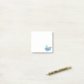 Cute Chubby Cartoon Whale Post-it® Notes (Op bureau)