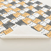 Cute Chubby Cat Doodle Sherpa Deken (3/4)