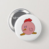 Cute Chubby Chicken Ronde Button 5,7 Cm (Voorkant /achterkant)