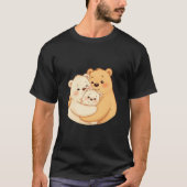 Cute Chubby Kat Dames T-Shirt Funny Dieren Cadeau (Voorkant)