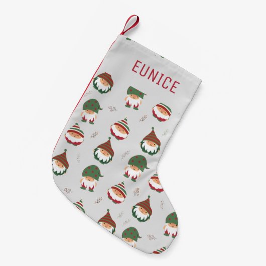  Cute Chubby-kerst - Elves Pattern Kleine Kerstsok (Voorkant (Hangend))