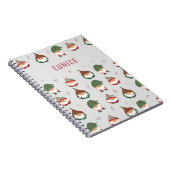 Cute Chubby-kerst - Elves Pattern Notitieboek (Rechterzijde)