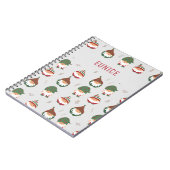Cute Chubby-kerst - Elves Pattern Notitieboek (Linkerzijde)
