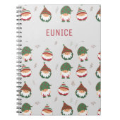  Cute Chubby-kerst - Elves Pattern Notitieboek (Voorkant)