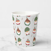 Cute Chubby Kerstmis Elves Pattern Papieren Bekers (Links)